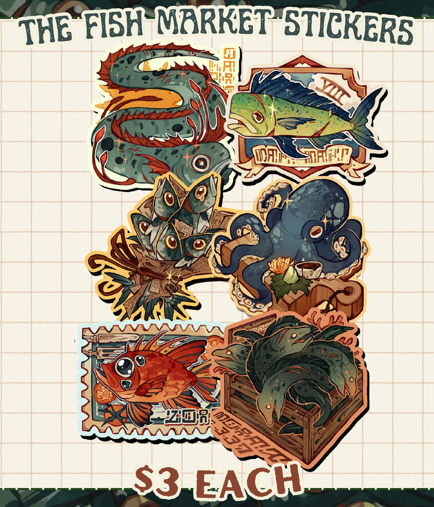 The Fish Market Sticker Series The Fish Market Sticker Series